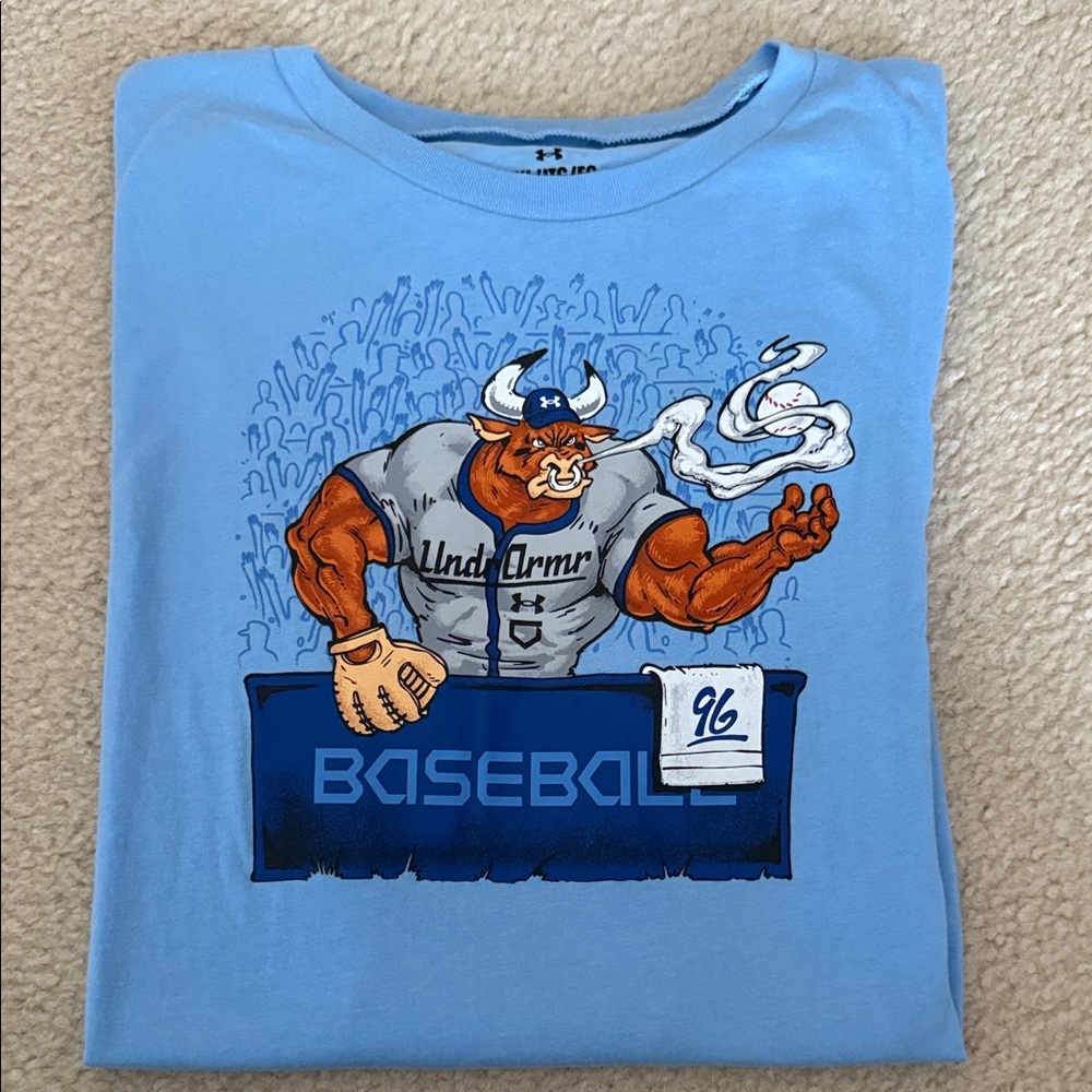Under Armour Light Blue Baseball Graphic Tee